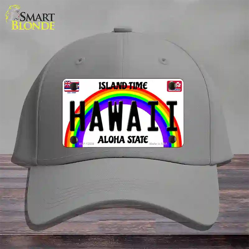 Hawaii Novelty License Plate Hat Cotton / Gray