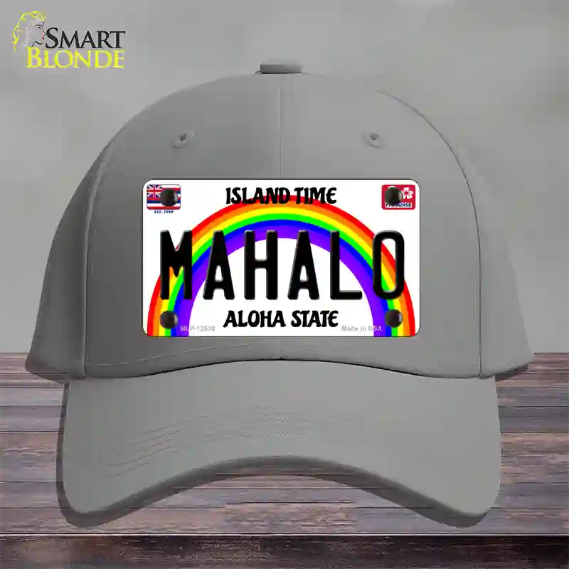 Mahalo Hawaii Novelty License Plate Hat Cotton / Gray