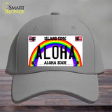 Aloha Hawaii Novelty License Plate Hat Cotton / Gray