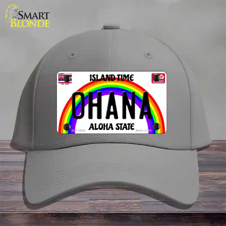 Ohana Hawaii Novelty License Plate Hat Cotton / Gray