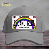 Island Girl Hawaii Novelty License Plate Hat Cotton / Gray