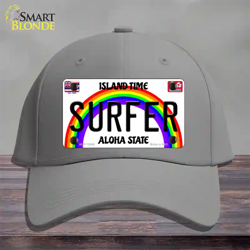 Surfer Hawaii Novelty License Plate Hat Cotton / Gray