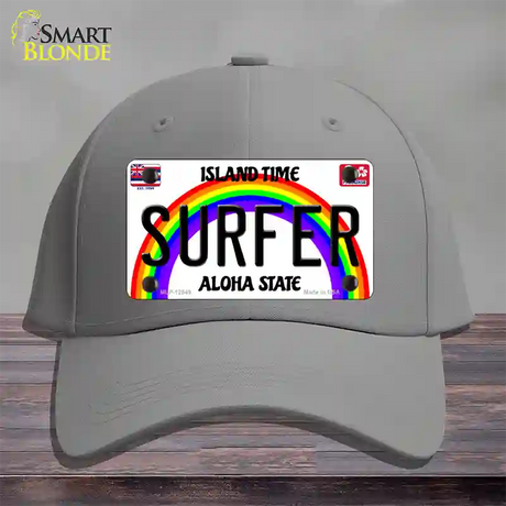 Surfer Hawaii Novelty License Plate Hat Cotton / Gray