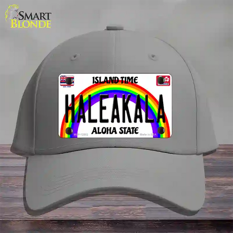 Haleakala Hawaii Novelty License Plate Hat Cotton / Gray