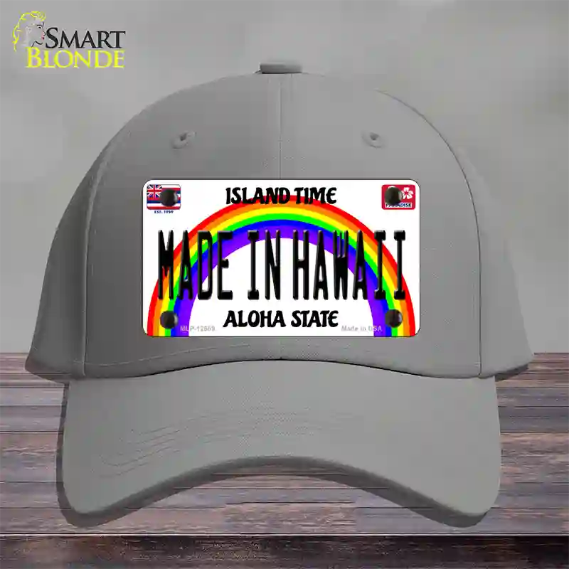 Made In Hawaii Novelty License Plate Hat Cotton / Gray