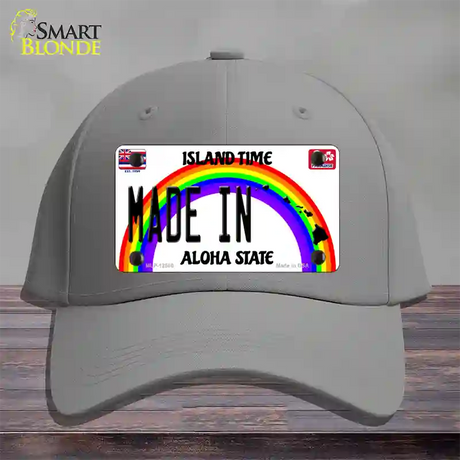 Made In Hawaii Silhouette Novelty License Plate Hat Cotton / Gray