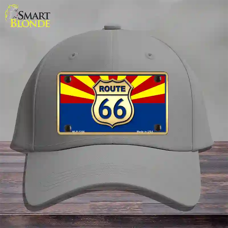 Route 66 Arizona State Flag Novelty License Plate Hat Cotton / Gray