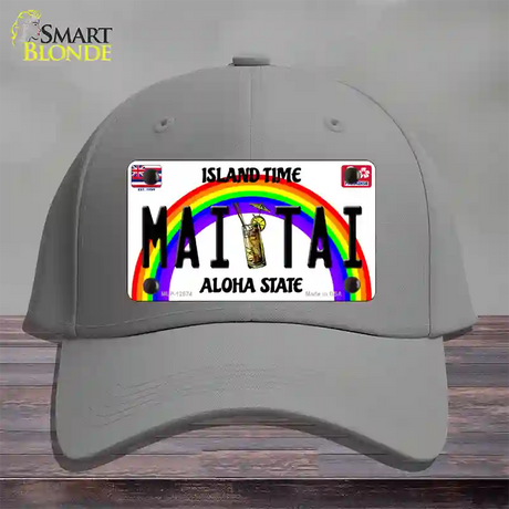 Mai Tai Hawaii Novelty License Plate Hat Cotton / Gray