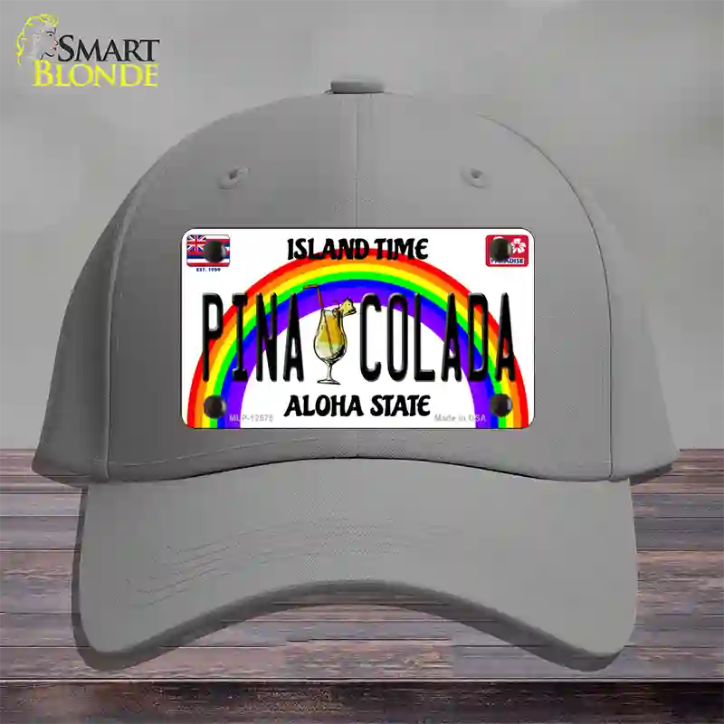 Pina Colada Hawaii Novelty License Plate Hat Cotton / Gray