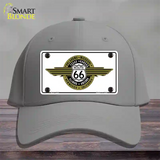 Route 66 Shield Emblem Novelty License Plate Hat Cotton / Gray