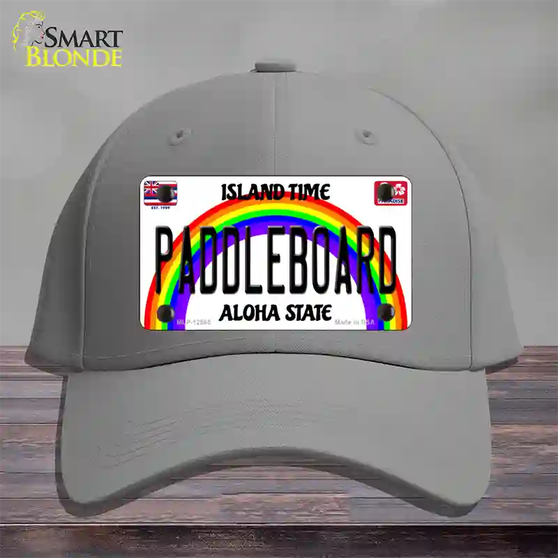 Paddleboard Hawaii Novelty License Plate Hat Cotton / Gray