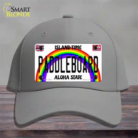 Paddleboard Hawaii Novelty License Plate Hat Cotton / Gray