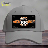 Route 66 Motorcycles Novelty License Plate Hat Cotton / Gray