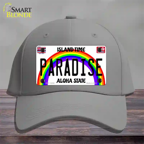 Paradise Hawaii Novelty License Plate Hat Cotton / Gray