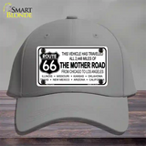 Route 66 The Mother Road Novelty License Plate Hat Cotton / Gray