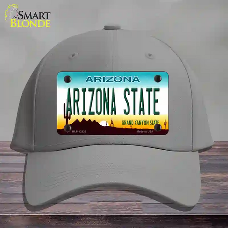 Arizona State Novelty License Plate Hat Cotton / Gray