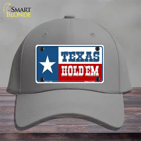 Texas Hold Em Novelty License Plate Hat Cotton / Gray