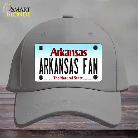 Arkansas Fan Novelty License Plate Hat Cotton / Gray