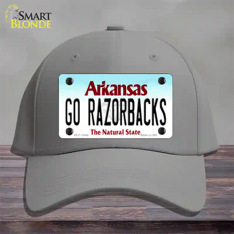 Go Razorbacks Novelty License Plate Hat Cotton / Gray