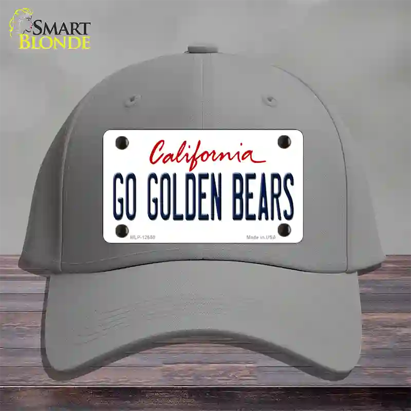 Go Golden Bears Novelty License Plate Hat Cotton / Gray