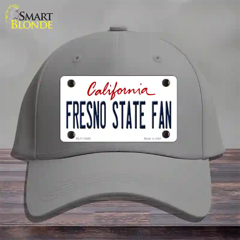 Fresno State Fan Novelty License Plate Hat Cotton / Gray