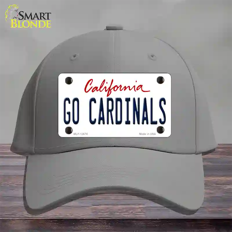 Go Cardinals Novelty License Plate Hat Cotton / Gray