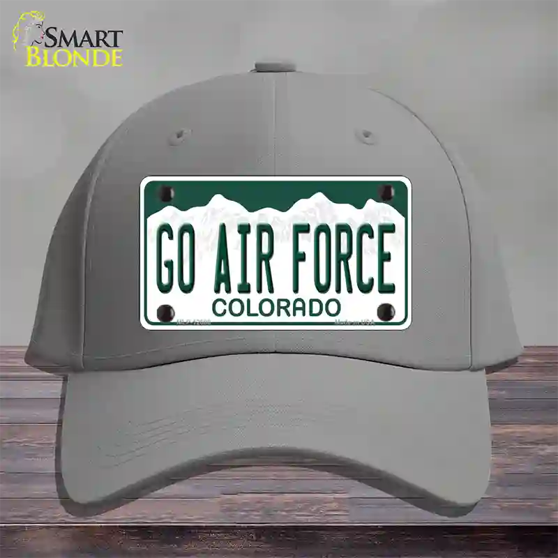 Go Air Force Novelty License Plate Hat Cotton / Gray