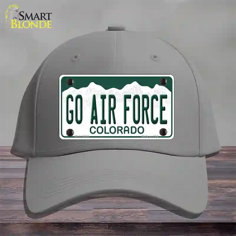 Go Air Force Novelty License Plate Hat Cotton / Gray