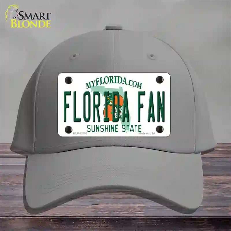 Florida Fan Novelty License Plate Hat Cotton / Gray