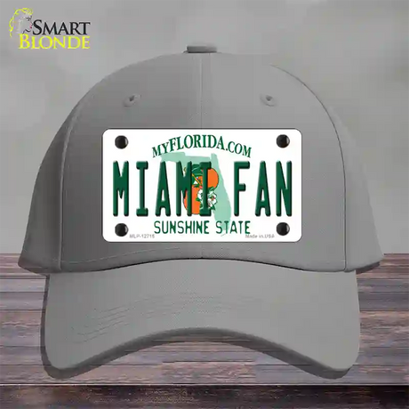 Miami Fan Novelty License Plate Hat Cotton / Gray