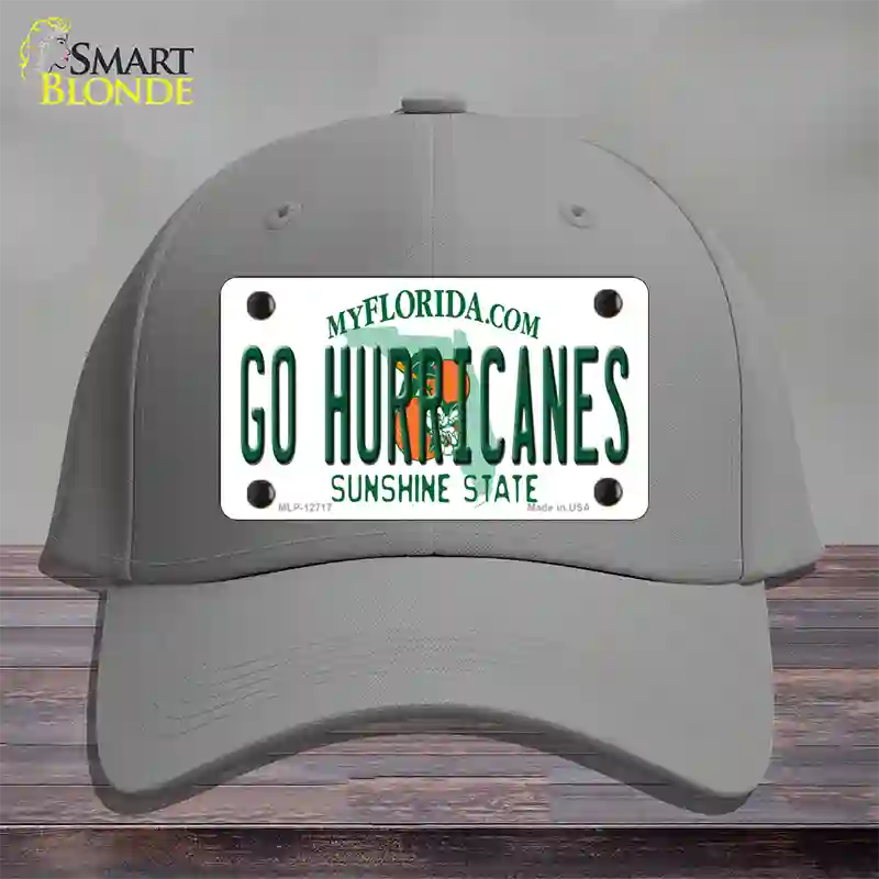 Go Hurricanes Novelty License Plate Hat Cotton / Gray