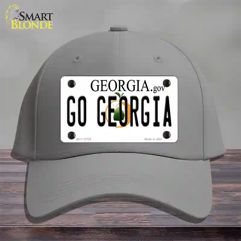 Go Georgia Novelty License Plate Hat Cotton / Gray