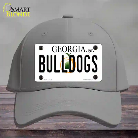 Bulldogs Georgia Peach Novelty License Plate Hat Cotton / Gray