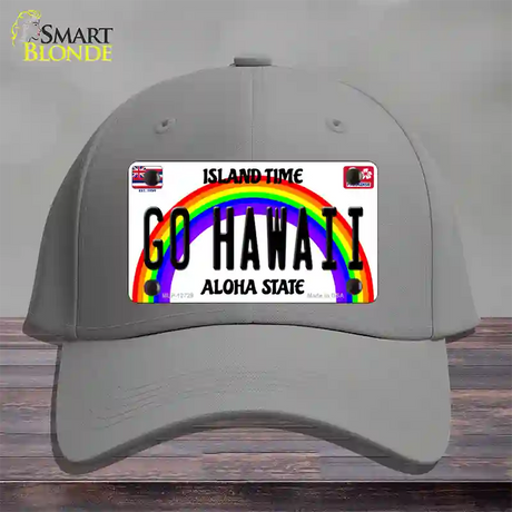 Go Hawaii Novelty License Plate Hat Cotton / Gray