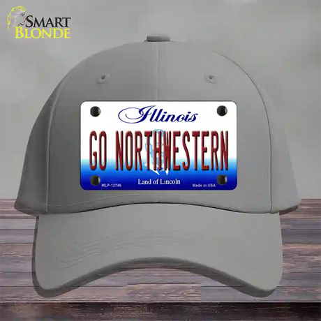 Go Northwestern Novelty License Plate Hat Cotton / Gray