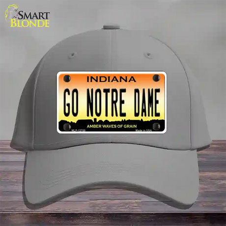 Go Notre Dame Novelty License Plate Hat Tag Cotton / Gray