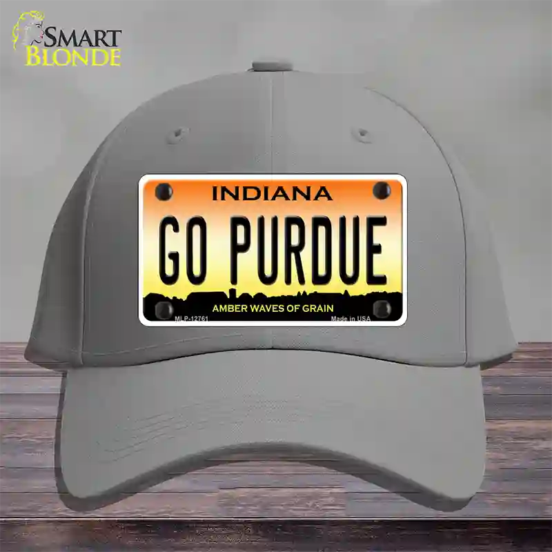 Go Purdue Novelty License Plate Hat Tag Cotton / Gray