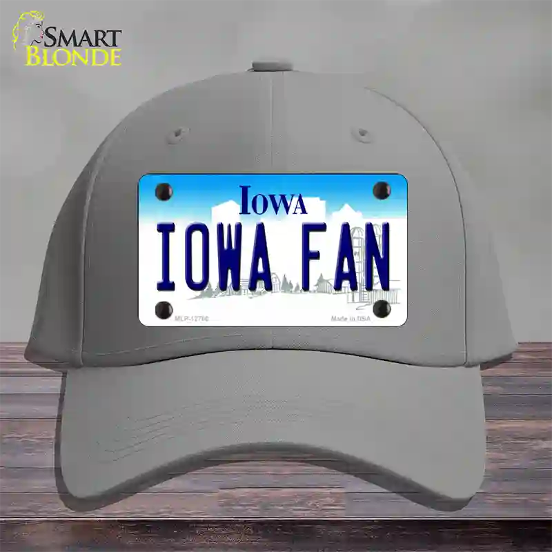 Iowa Fan Novelty License Plate Hat Tag Cotton / Gray