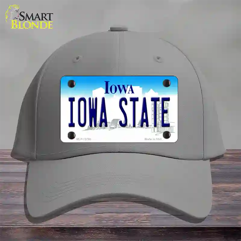 Iowa State Novelty License Plate Hat Tag Cotton / Gray