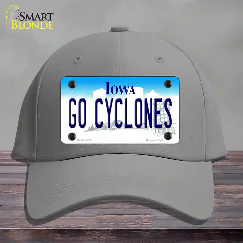 Go Cyclones Novelty License Plate Hat Tag Cotton / Gray