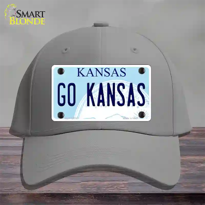 Go Kansas Novelty License Plate Hat Tag Cotton / Gray