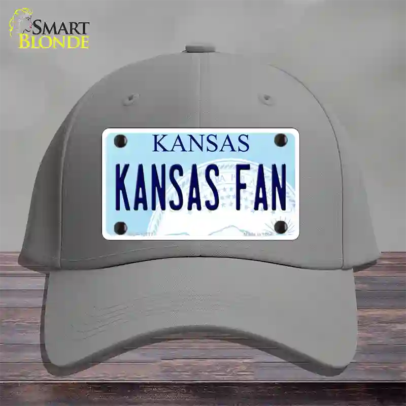 Kansas Fan Novelty License Plate Hat Tag Cotton / Gray