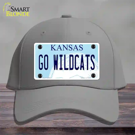 Go Wildcats Kansas Novelty License Plate Hat Tag Cotton / Gray