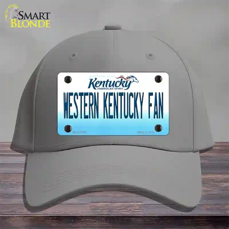 Western Kentucky Fan Novelty License Plate Hat Tag Cotton / Gray