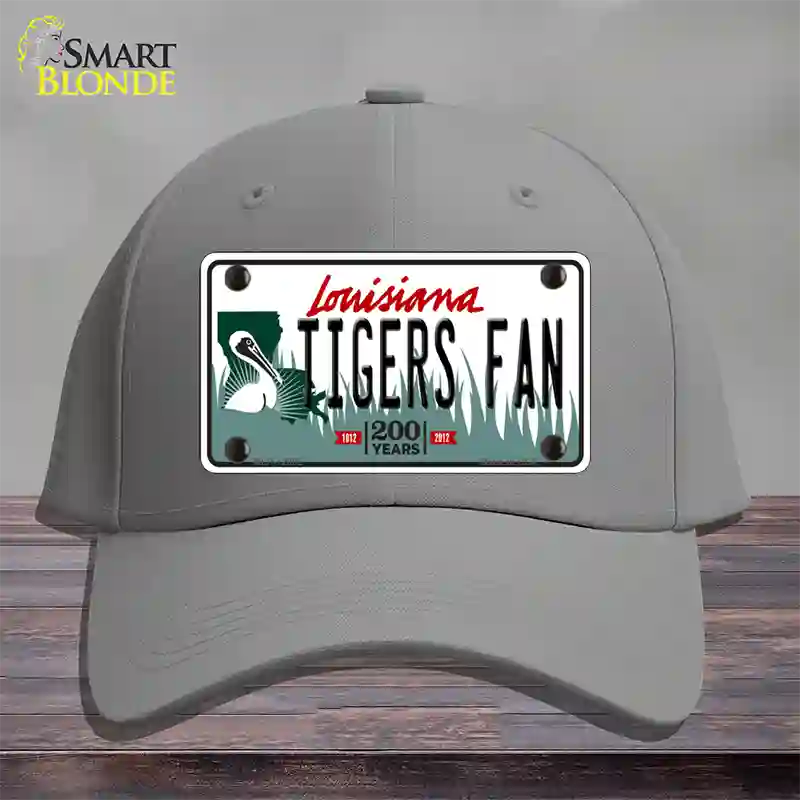 Louisiana Tigers Fan Novelty License Plate Hat Tag Cotton / Gray