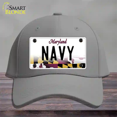 Navy Novelty License Plate Hat Cotton / Gray