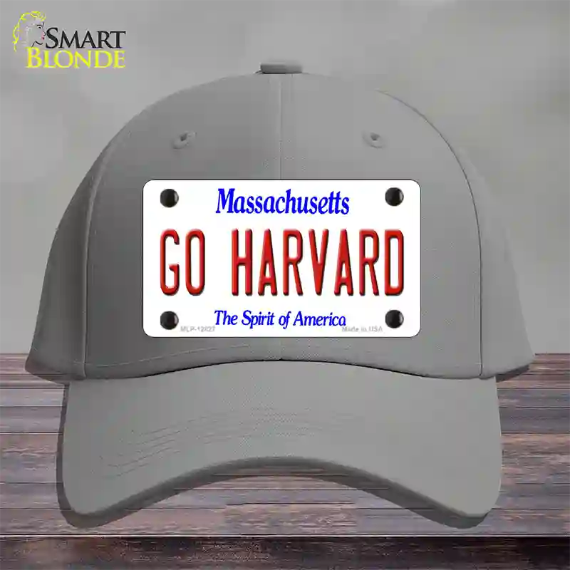 Go Harvard Novelty License Plate Hat Cotton / Gray