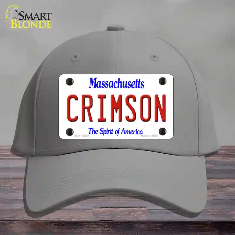 Crimson Novelty License Plate Hat Cotton / Gray