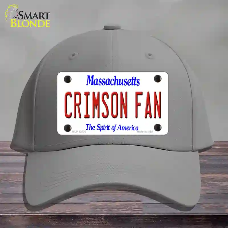 Crimson Fan Novelty License Plate Hat Cotton / Gray