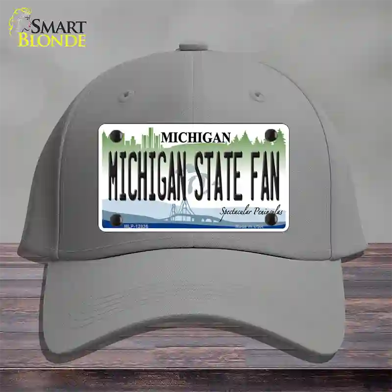 Michigan State Fan Novelty License Plate Hat Cotton / Gray